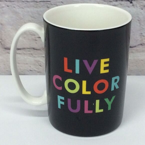 Kate Spade NY Lenox "Live Color Fully" Porcelain Coffee/Tea/Hot Cocoa Mug 12oz - Picture 3 of 6